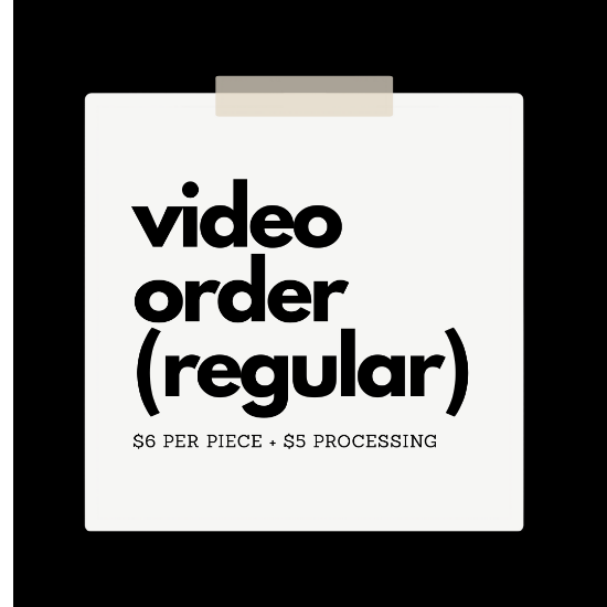 Picture of Video Order with Regular Processing Fee
